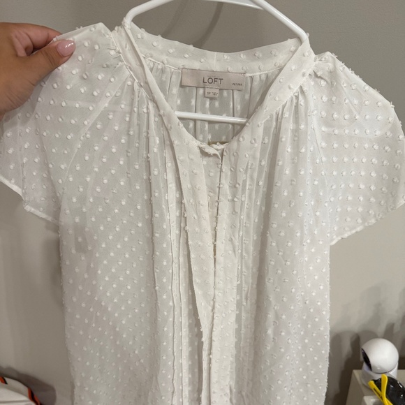 LOFT Tops - White Button Up Blouse